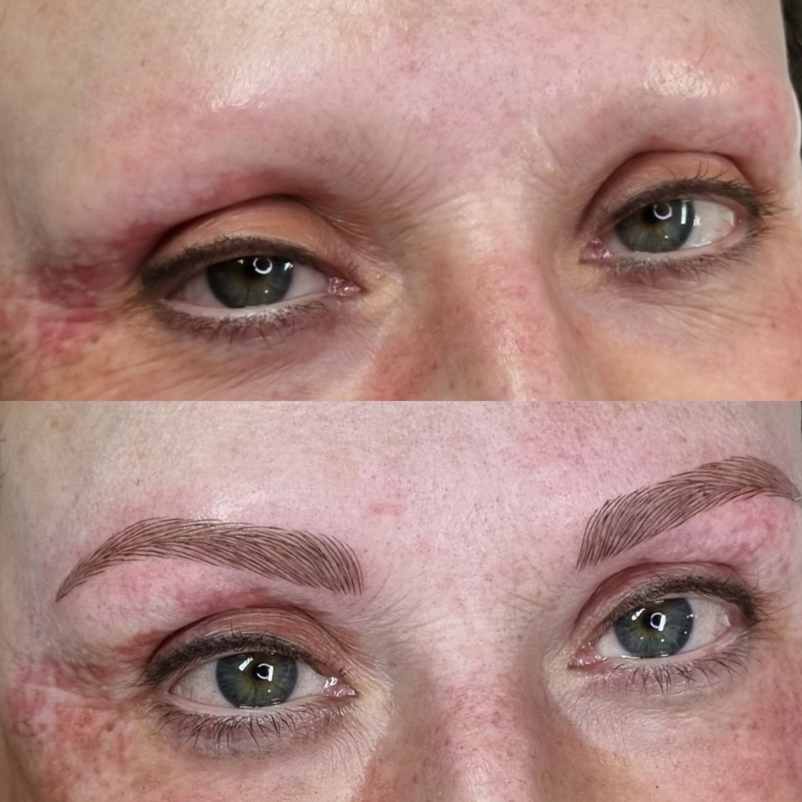 Microblading before and after - result 1
